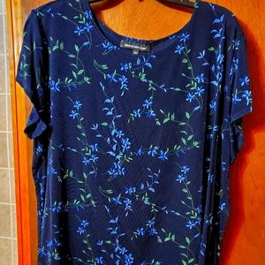 Briggs New York 2X shirt sleeve dress blouse